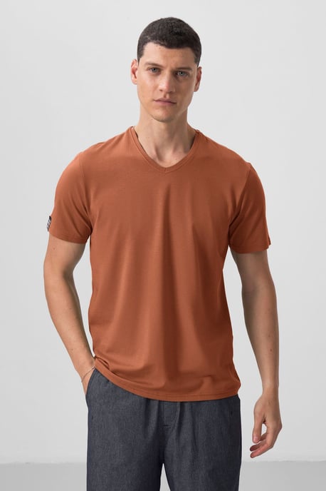 Heren V-hals Korte Mouwen T-Shirt - Image 2
