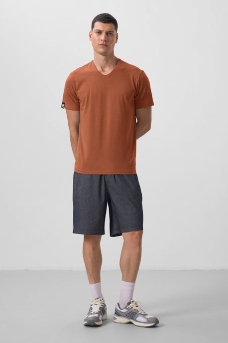 Heren V-hals Korte Mouwen T-Shirt - Image 3