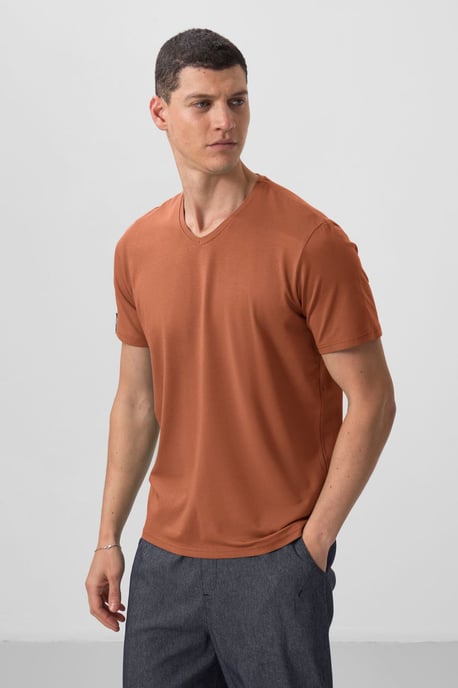 Heren V-hals Korte Mouwen T-Shirt - Image 5