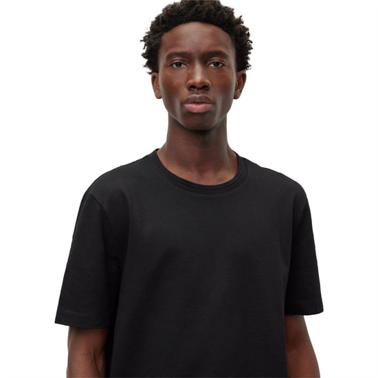 Hugo Boss Heren Boss Katoen Regular T-shirt (Zwart) - Image 4