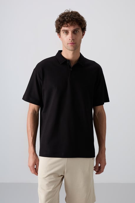 Heren Oversized Polo T-Shirt - Image 1