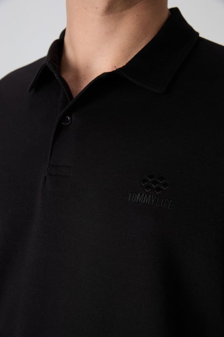 Heren Oversized Polo T-Shirt - Image 3