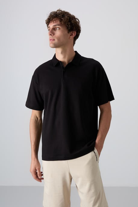 Heren Oversized Polo T-Shirt - Image 4