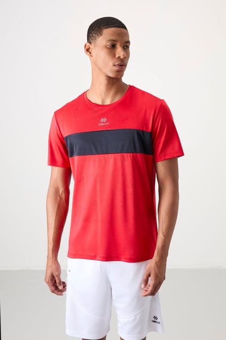 Herrars färgblockerad crewneck-t-shirt - Image 4