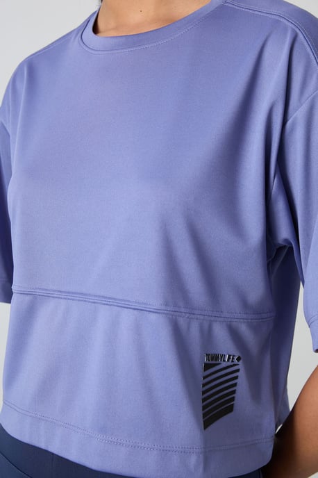 Overgrote Polyester T-shirt met Ronde Hals en Zak - Image 4