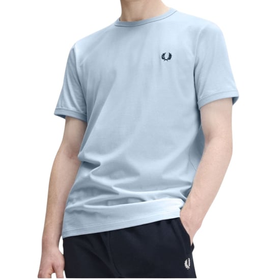 Fred Perry Ringer T-Shirt Light Smoke Blue - Image 3