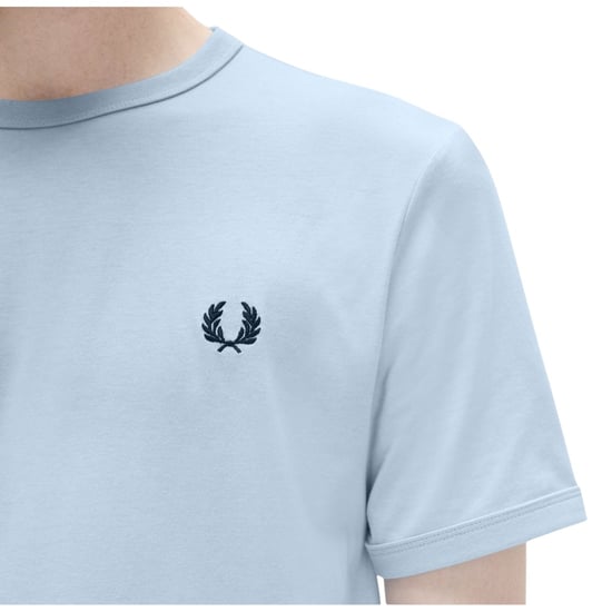Fred Perry Ringer T-Shirt Light Smoke Blue - Image 4