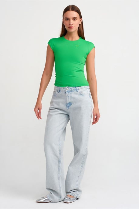 Dames Slim Fit Ronde Hals T-Shirt - Image 3