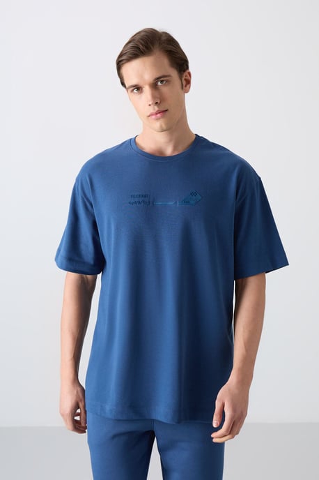 Oversized Katoen-Polyester Crewneck T-Shirt - Image 1
