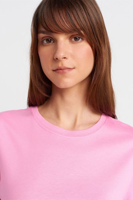 Dames Katoen Modal Crew Neck T-shirt - Image 2
