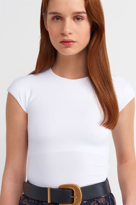 Dames Slim Fit Crew Neck T-Shirt - Image 3