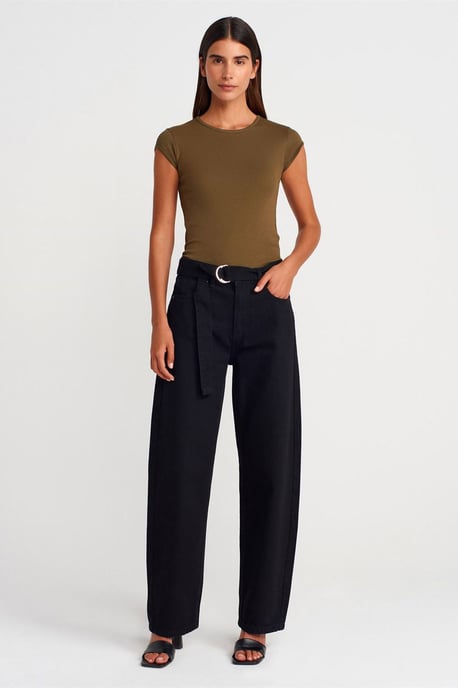 Dames Slim Fit Katoenen T-Shirt met Ronde Hals - Image 4