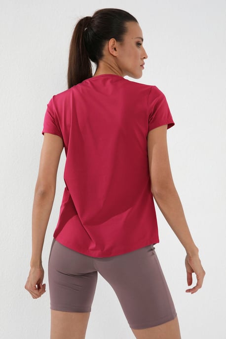 Dames Effen Korte Mouwen Rondhals T-Shirt - Image 6