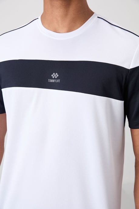 Men's Color Block Crew Neck T-Shirt - Image 3