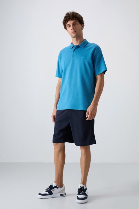 Heren Oversized Polo T-Shirt - Image 2