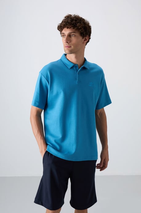 Heren Oversized Polo T-Shirt - Image 3