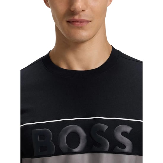 Boss Heren Iconic Zone T-Shirt (Donkergrijs) - Image 3