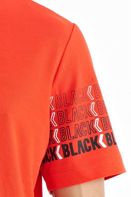 Heren Katoenen Polo Col Geprinte T-Shirt - Image 3