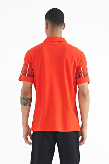 Heren Katoenen Polo Col Geprinte T-Shirt - Image 6