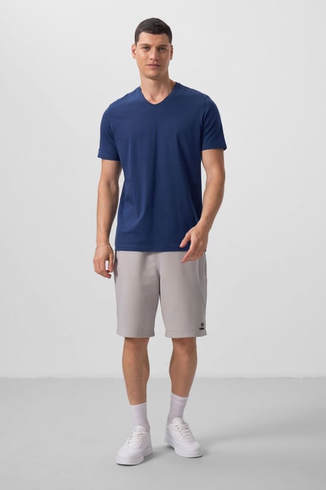 Herr V-ringad T-shirt med kort ärm - Image 3