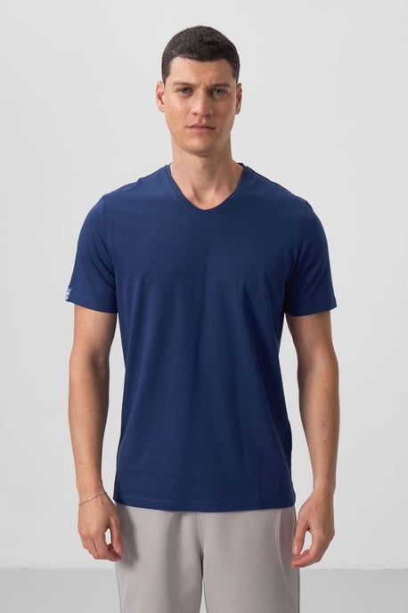 Herr V-ringad T-shirt med kort ärm - Image 5