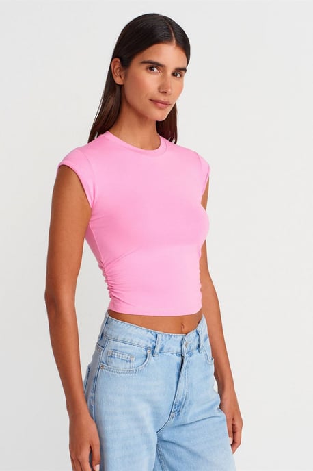 Dames Mouwloze Crop T-shirt - Image 3
