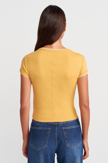 Dames Slim Fit Katoenen Crop T-Shirt - Image 2