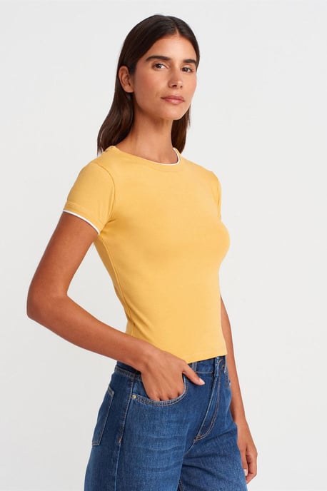 Dames Slim Fit Katoenen Crop T-Shirt - Image 3