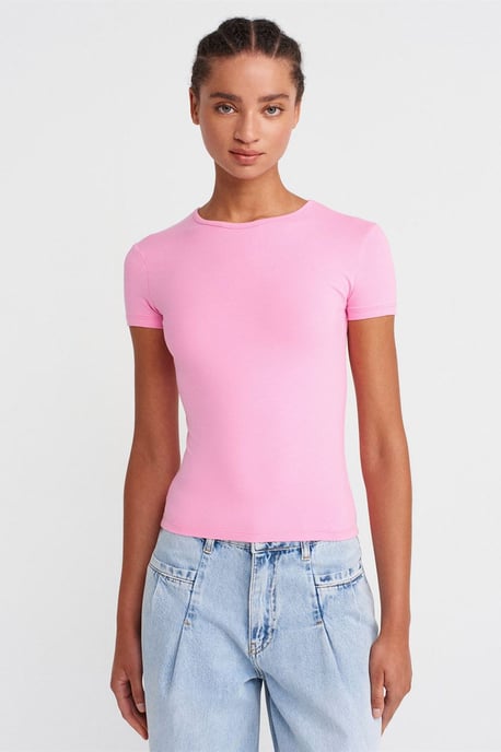 Damers Crop Slim-fit Crew Neck T-shirt - Image 1