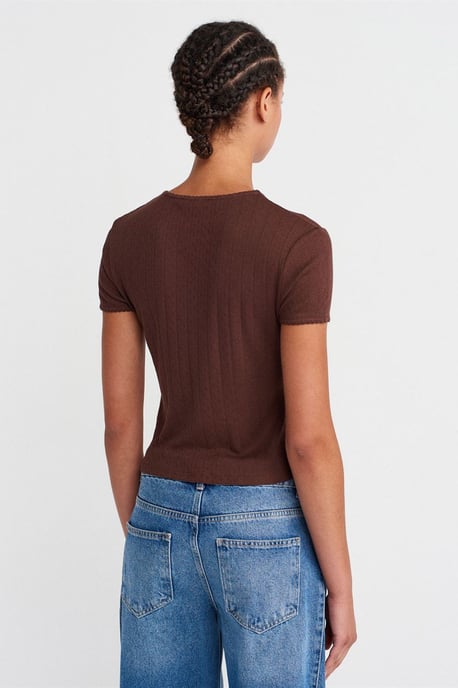 Women's Ribbed Crop T-Shirt - Image 2
