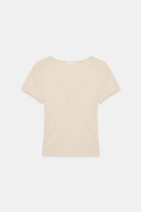 Fitted V-Neck Short-Sleeve T-Shirt - Image 5