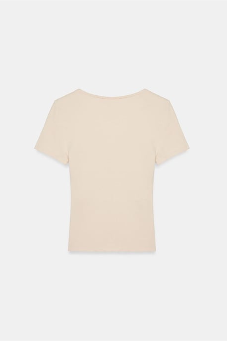 Fitted V-Neck Short-Sleeve T-Shirt - Image 6