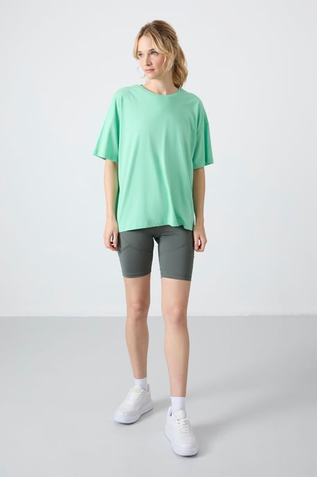 Oversized Katoen-Modal Ronde Hals T-Shirt - Image 2
