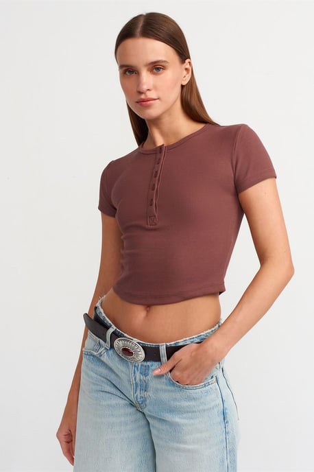 Kvinnors kortärmad slim-fit crew neck T-shirt - Image 3