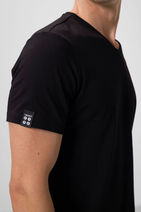 Herr V-ringad T-shirt med kort ärm - Image 4