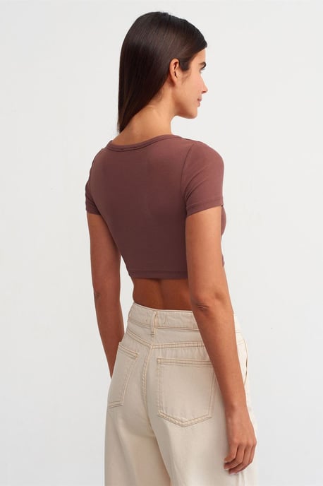Women's Ribbed Crop T-Shirt - Image 2