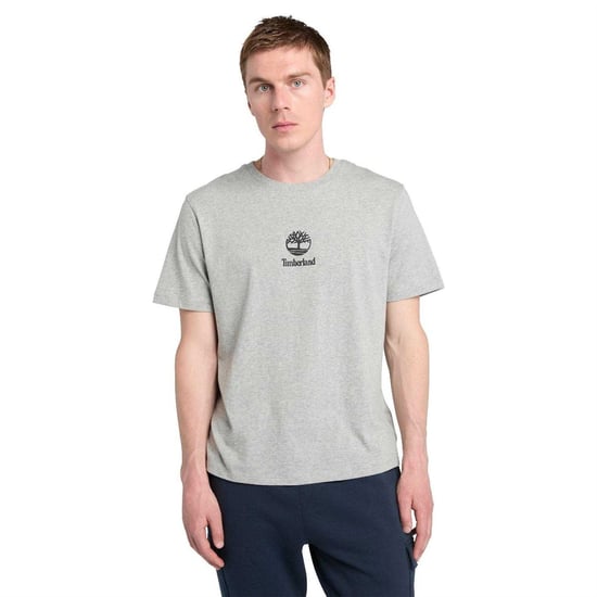 Timberland Mens Logo Stack T-Shirt (Grey) - Image 1