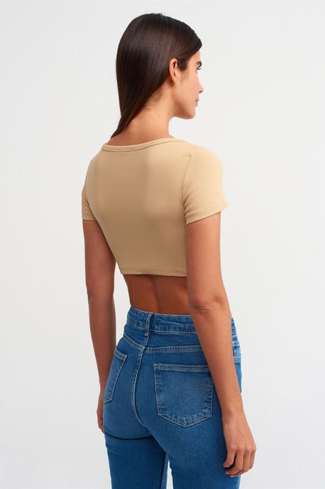 Women's Ribbed Crop T-Shirt - Image 2
