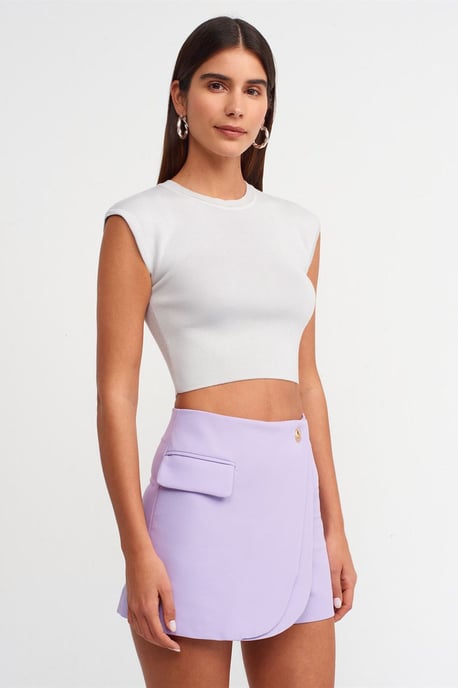 Women's Sleeveless Ribbed Crop T-Shirt - Image 1