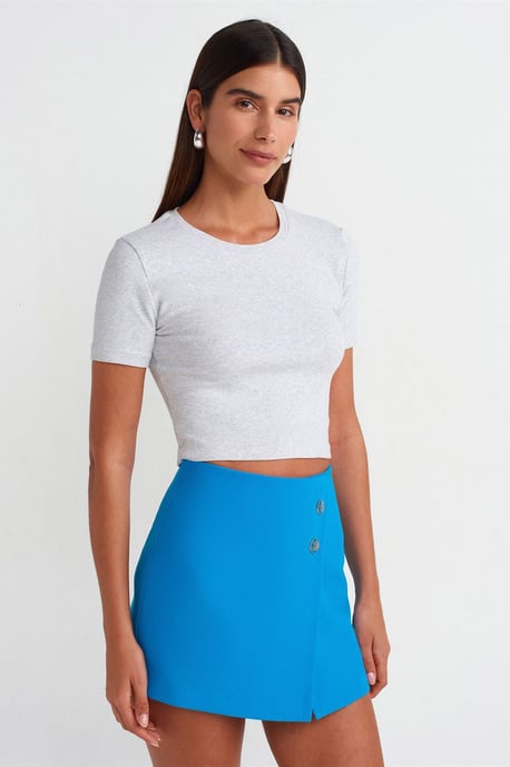 Damernas Slim Fit Croppad T-shirt - Image 1
