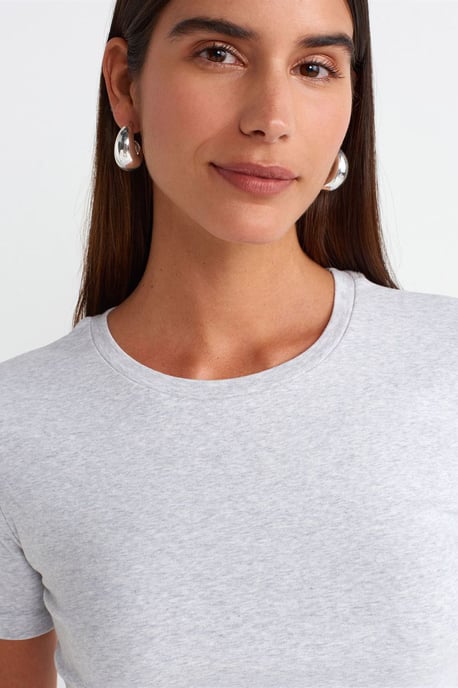 Damernas Slim Fit Croppad T-shirt - Image 4