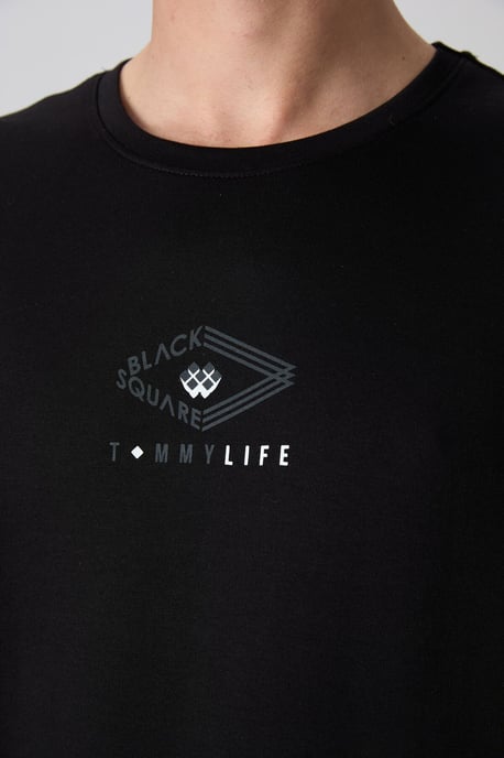 Överdimensionerad T-shirt i bomullsblandning med logotyp - Image 2