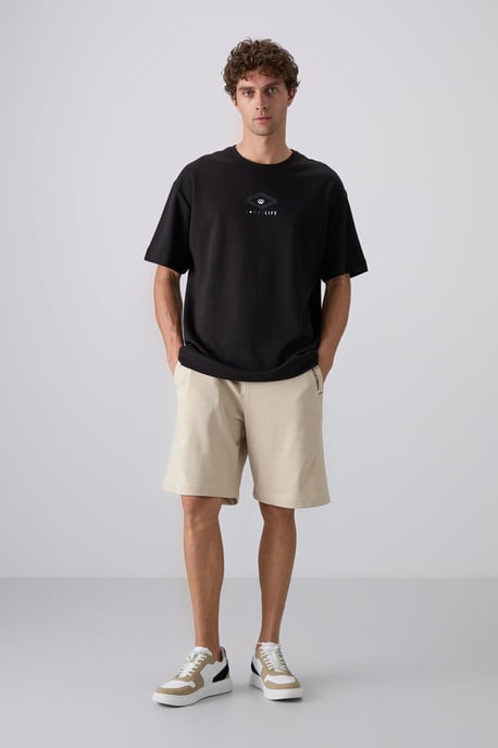 Överdimensionerad T-shirt i bomullsblandning med logotyp - Image 3