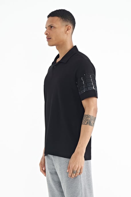 Heren Katoenen Polo Kraag Gedrukt T-Shirt - Image 5
