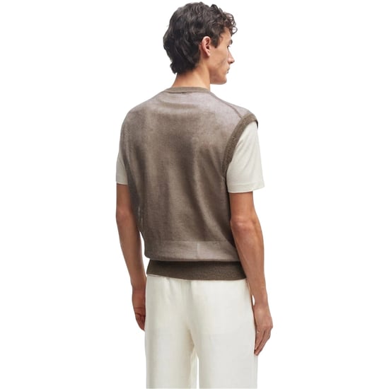 Boss Mens Lucid Crew Neck T-Shirt (Beige) - Image 3