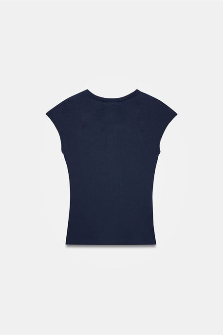Getailleerd Katoenen Jersey Crewneck T-Shirt - Image 6