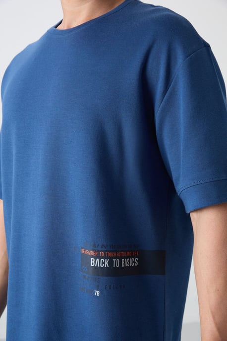 Överdimensionerad T-shirt med bomullsmix och rund hals - Image 3
