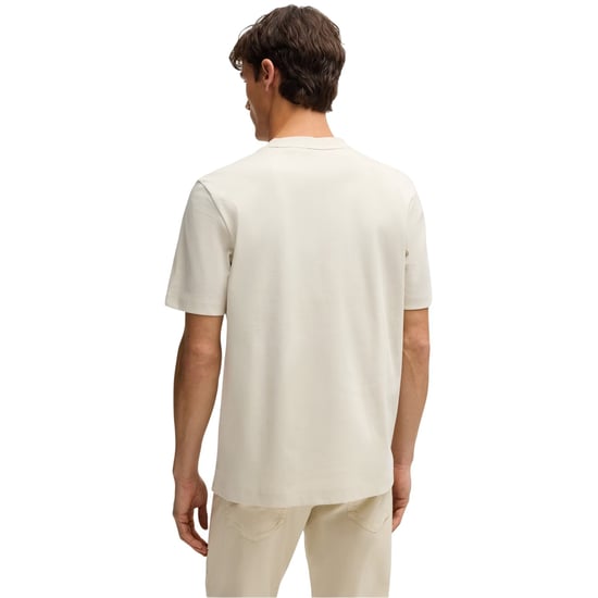 Boss Strak zittend T-shirt voor heren met minimalistisch logo (Gebroken wit) - Image 2