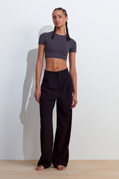 Dames Slanke Fit Crop T-Shirt - Image 3
