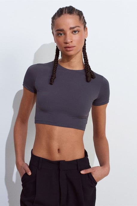 Dames Slanke Fit Crop T-Shirt - Image 5